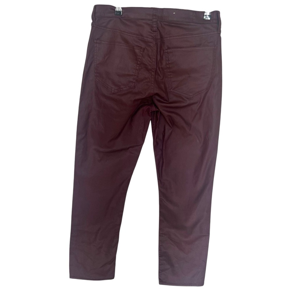 Gap Vintage Slim Mid Rise Coated Burgundy Jeans Pants Womens 28 6R Maroon Wine - Picture 2 of 10